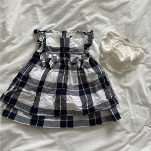 🤍 Janie and Jack Navy and White Plaid Dress